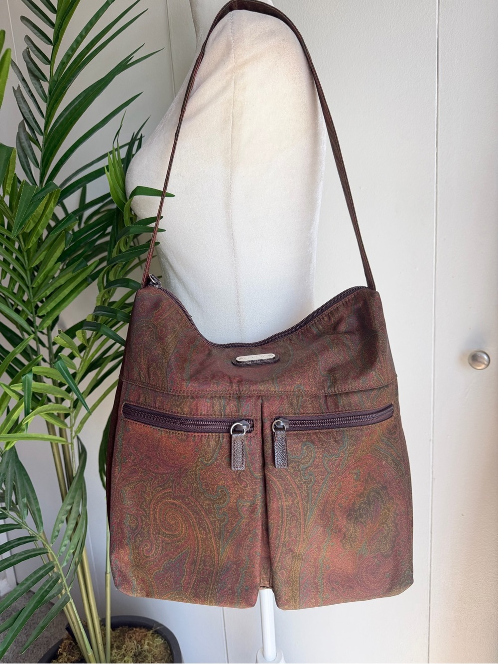 90s/Y2K ETRO Nylon Paisley Shoulder Bag